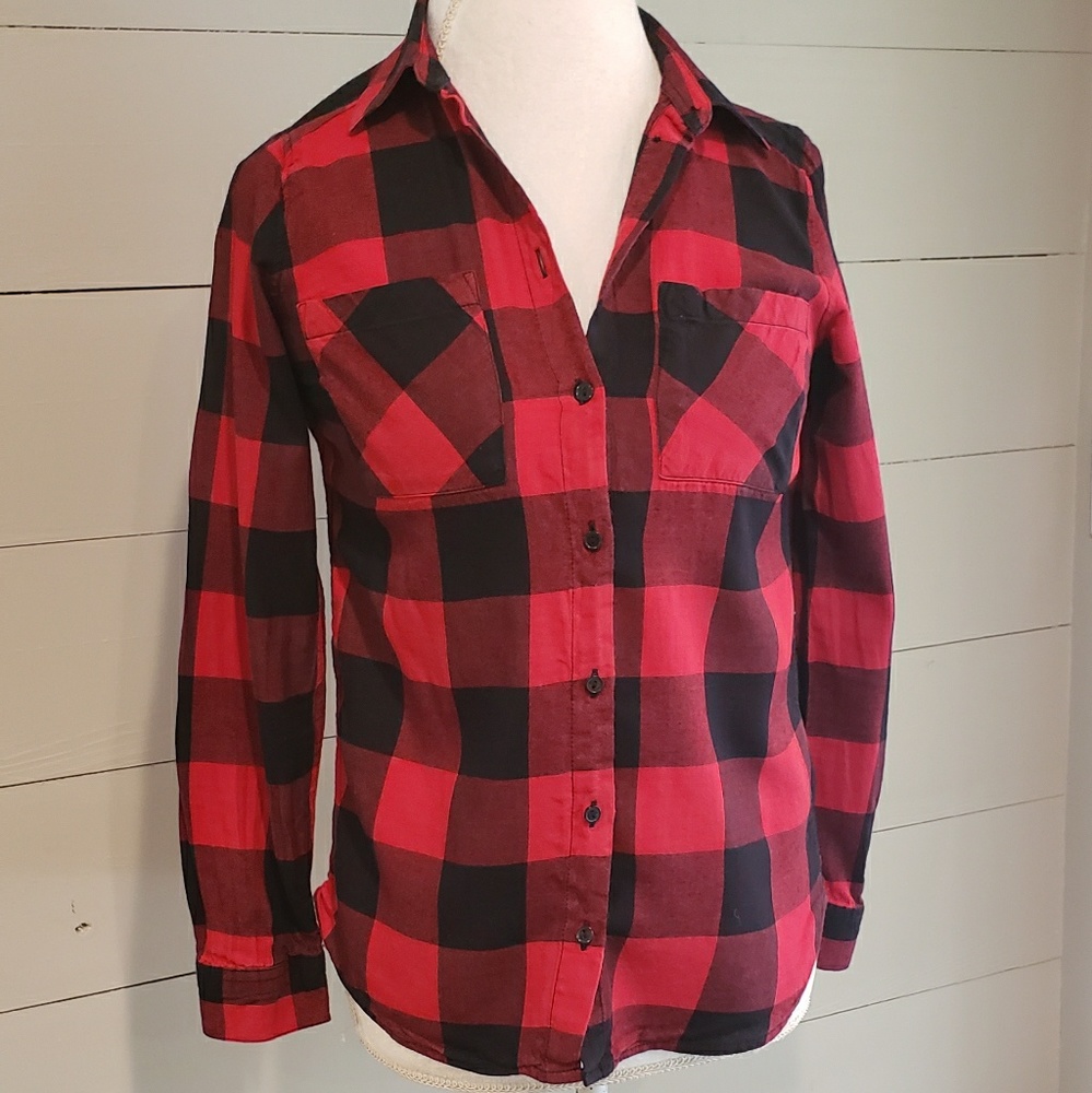 H&M sz 4 cotton lumberjack shirt